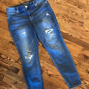 Maurices Mid-Rise Distressed Skinny Jeans